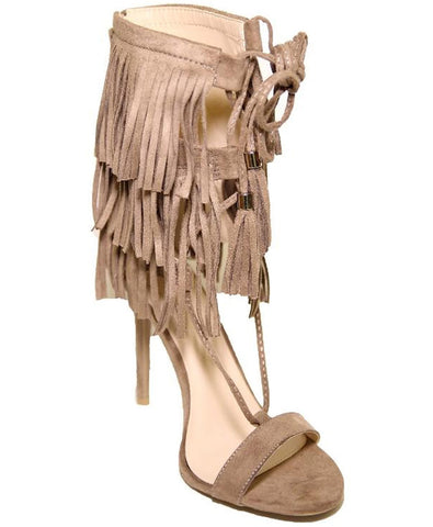 Ariana Tiered Fringe Heel