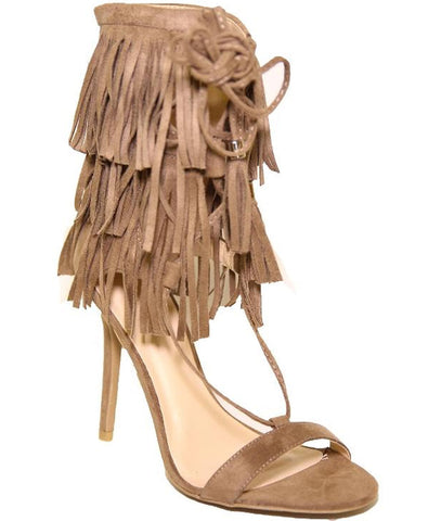 Ariana Tiered Fringe Heel