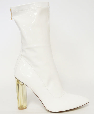 Elise Boots Clear-Block Heel