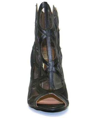 Etta Mesh & Leather Booties 3" Heel