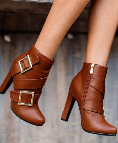 Veronica Ankle Boots Rounded Toe