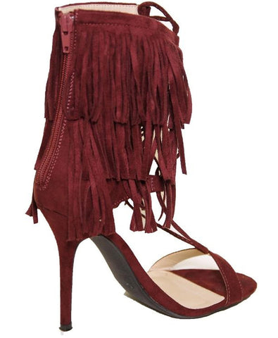 Ariana Tiered Fringe Heel